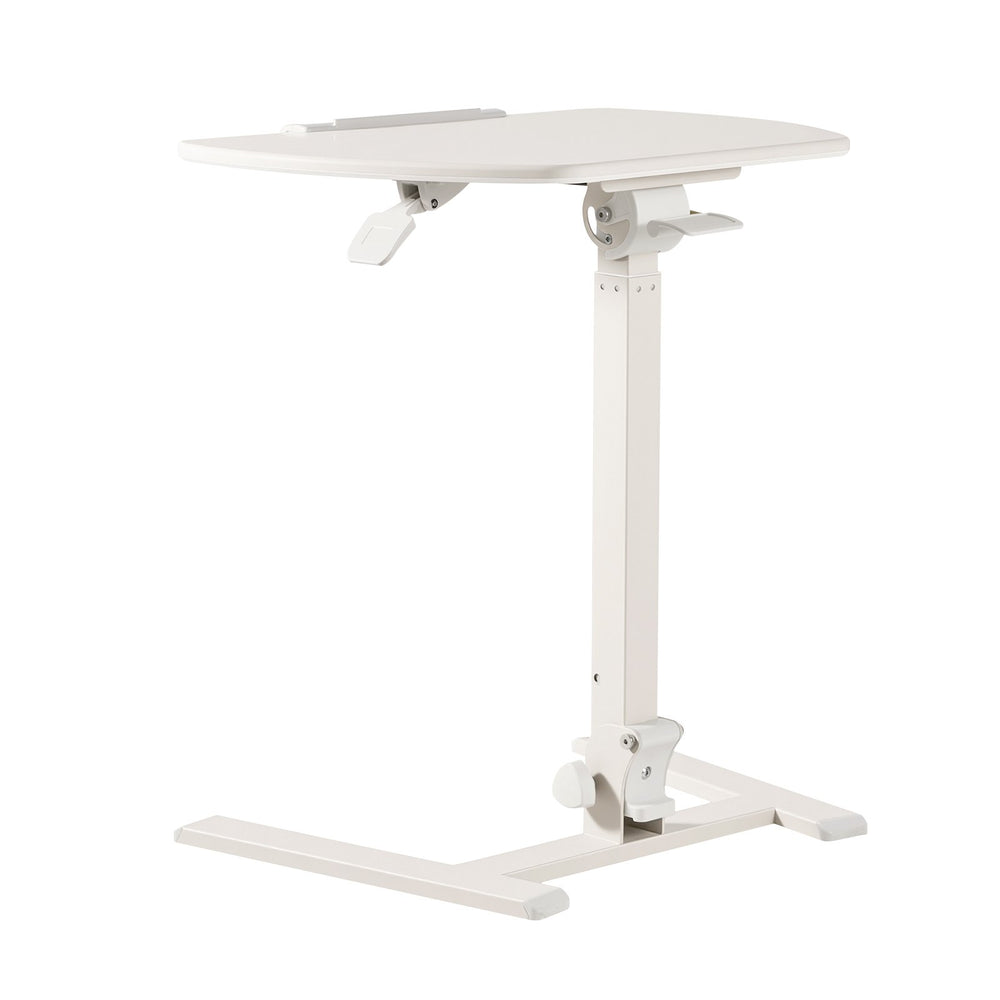 VEVOR Standing Desk, Adjustable Height Mobile Stand Up Desk with Tilting Desktop, 25.6 x 19 in Small Computer Sit Stand Workstation, 33 lbs Capacity, Pneumatic Lift for Home Office, Fully Assembled