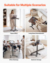 VEVOR Standing Desk, Adjustable Height Mobile Stand Up Desk with Tilting Desktop, 28.2 x 20.7 in Small Computer Sit Stand Workstation, 33 lbs Capacity, Foot Pedal Pneumatic Lift for Home, Office