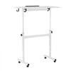 VEVOR Standing Desk, Adjustable Height Mobile Stand Up Desk 360° Tilting Desktop, 32 x 16 in Small Computer Sit Stand Rolling Workstation w/ Hook, Lockable Casters, 55.1 lbs Capacity for Home Office