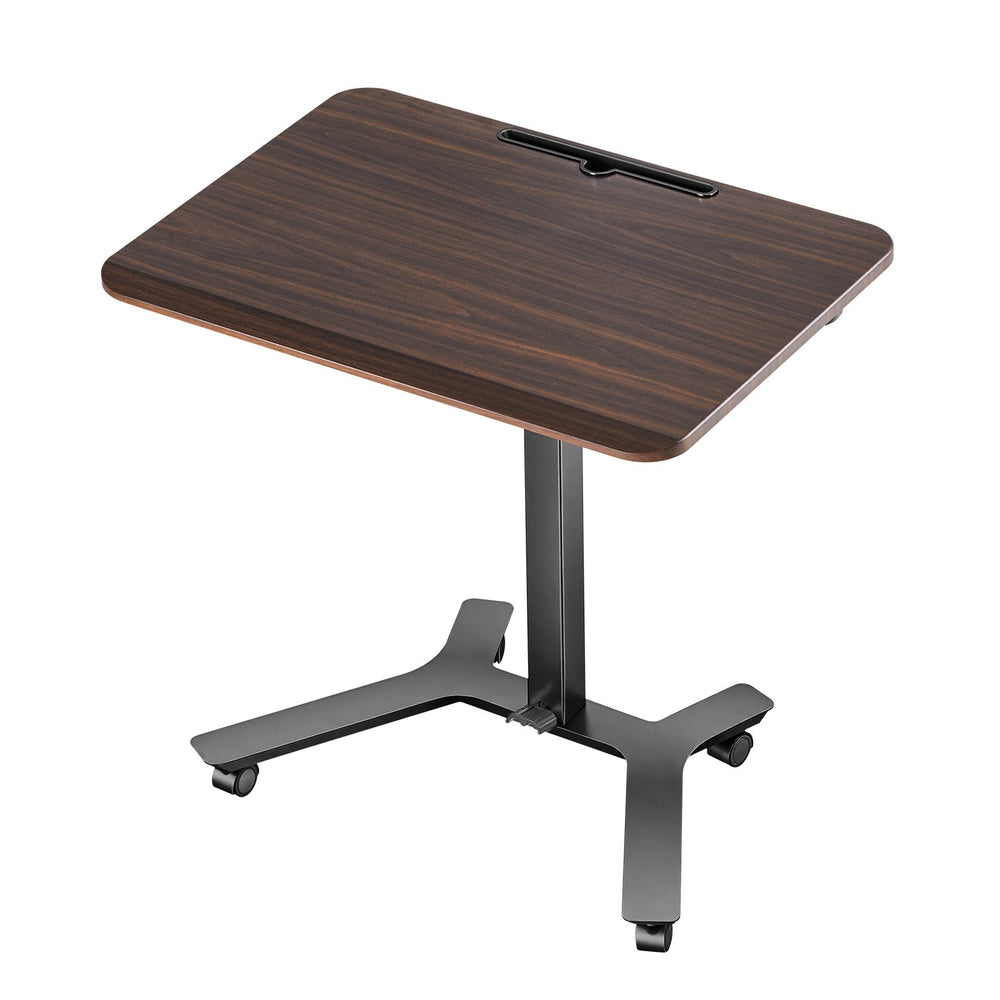 VEVOR Standing Desk, Adjustable Height Mobile Stand Up Desk w/ Casters, 28.2 x 20.5 in Small Computer Sit Stand Rolling Workstation w/ Hook, 33 lbs Capacity, Foot Pedal Pneumatic Lift for Home Office