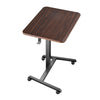 VEVOR Standing Desk, Adjustable Height Mobile Stand Up Desk with 4 Casters, 25.6 x 19 in Small Computer Sit Stand Rolling Workstation with Hook, 33 lbs Desktop Capacity, Ideal for Home Office, Brown