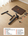 VEVOR Standing Desk, Adjustable Height Mobile Stand Up Desk with Tilting Desktop, 25.6 x 19 in Small Computer Sit Stand Rolling Workstation with 4 Casters, 33 lbs Capacity, Ideal for Home Office