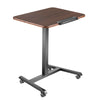 VEVOR Standing Desk, Adjustable Height Mobile Stand Up Desk with Tilting Desktop, 25.6 x 19 in Small Computer Sit Stand Rolling Workstation with 4 Casters, 33 lbs Capacity, Ideal for Home Office