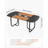 VEVOR Conference Table, 6 ft Oval Office Meeting Table for 6-8 Person, Modern Seminar Desk with Metal Legs, Large Meeting Desk for Office, Boardroom, Conference Room, Easy Assembly, Black & Brown