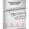 VEVOR Wall-Mounted Stair Handrail, 3.9 ft 250 lbs Load Metal Railing Silver, for Indoor Steps, Loft, Porch & Hallways, Heavy-Duty Industrial Stainless Steel Hand Rail, Round Tube, Mounting Hardware