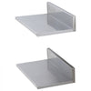 VEVOR 8.6" x 16" -2 Pack Stainless Steel Shelf, Wall Mounted Floating Shelving with Backsplash, 44 lbs Load Capacity Commercial Shelves, Heavy Duty Storage Rack for Restaurant, Kitchen, Bar, Home, and Hotel