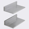 VEVOR 8.6" x 16" -2 Pack Stainless Steel Shelf, Wall Mounted Floating Shelving with Backsplash, 44 lbs Load Capacity Commercial Shelves, Heavy Duty Storage Rack for Restaurant, Kitchen, Bar, Home, and Hotel