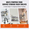 VEVOR 8.6" x 30" -2 Pack Stainless Steel Shelf, Wall Mounted Floating Shelving with Backsplash, 44 lbs Load Capacity Commercial Shelves, Heavy Duty Storage Rack for Restaurant, Kitchen, Bar, Home, and Hotel
