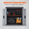 VEVOR Foldable Wall Cabinet, Metal Garage Locker Mounted 26" Small Tool Chest 240 LBS Loading Capacity Adjustable Shelf Magnetic Door File for Warehouse Office Home Black