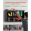 VEVOR Metal Wall Cabinet, 27.56W x 12.01D x 19.69H Inch, Floating Garage Tool Cabinet with Up-Flip Door and Shelf, 240 lbs Load Capacity, Fit for Garage, Basement, Kitchen, Warehouse Assembly Required