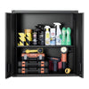 VEVOR Metal Wall Cabinet, 30W x 12.2D x 30H Inch, Steel Floating Hanging Storage Cabinet with Locking Doors and Adjustable Shelf for Garage, Basement, Kitchen, Warehouse Assembly Required, Black