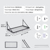 VEVOR Pot Rack Wall Mounted, 24 inch Pot and Pan Hanging Rack, Pot and Pan Hanger with 12 S Hooks, 55 lbs Loading Weight, Ideal for Pans, Utensils, Cookware in Kitchen