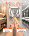VEVOR Hand Dryer, 2 Pack 1800W Bathroom Air Hand Dryer, Automatic High Speed with HEPA Filter, Fast Drying, Brushed Stainless Steel, AC110-120V Commercial Wall Mounted for Restroom, Hotel, Office,Home