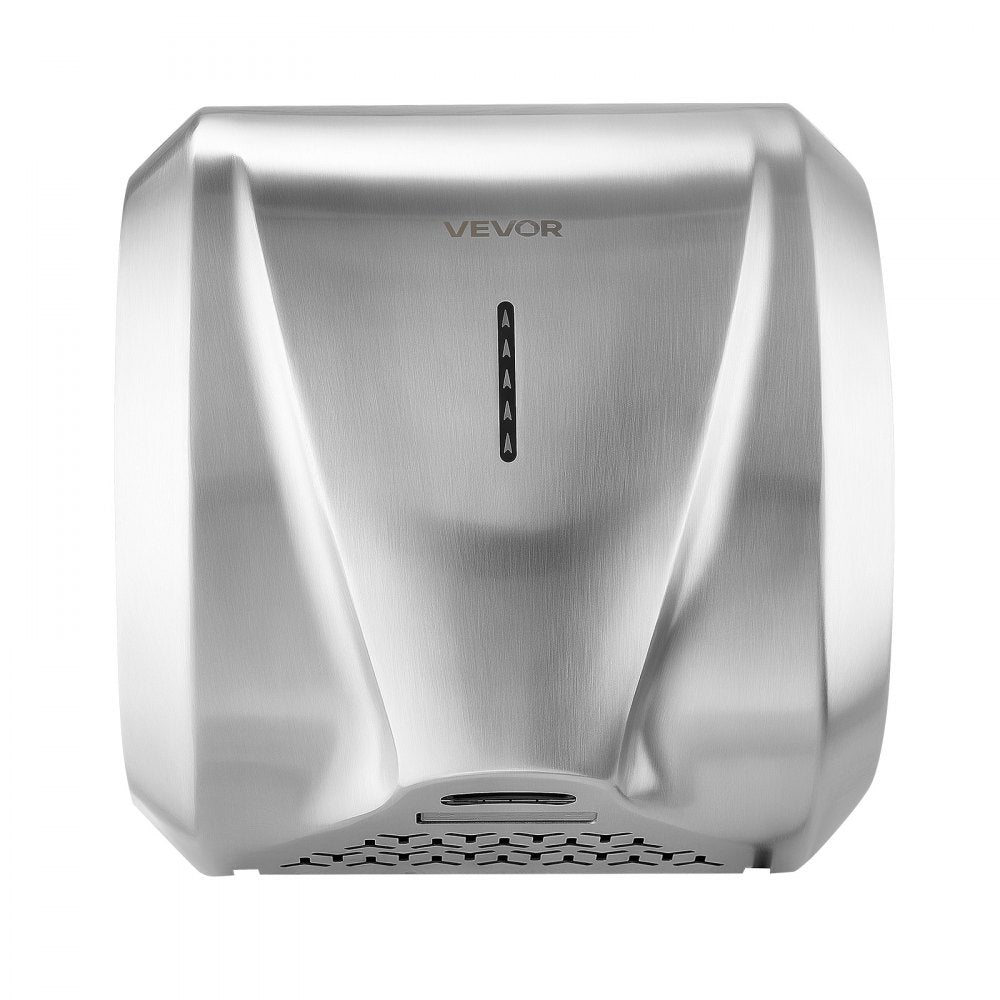 VEVOR Hand Dryer, 1800W Bathroom Air Hand Dryer, Automatic High Speed with HEPA Filter, Fast Drying, Heavy Duty Brushed Stainless Steel, AC110-120V Commercial Wall Mounted for Restroom, Hotel, Office