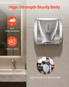VEVOR Hand Dryer, 1800W Bathroom Air Hand Dryer, Automatic High Speed with HEPA Filter, Fast Drying, Heavy Duty Brushed Stainless Steel, AC110-120V Commercial Wall Mounted for Restroom, Hotel, Office