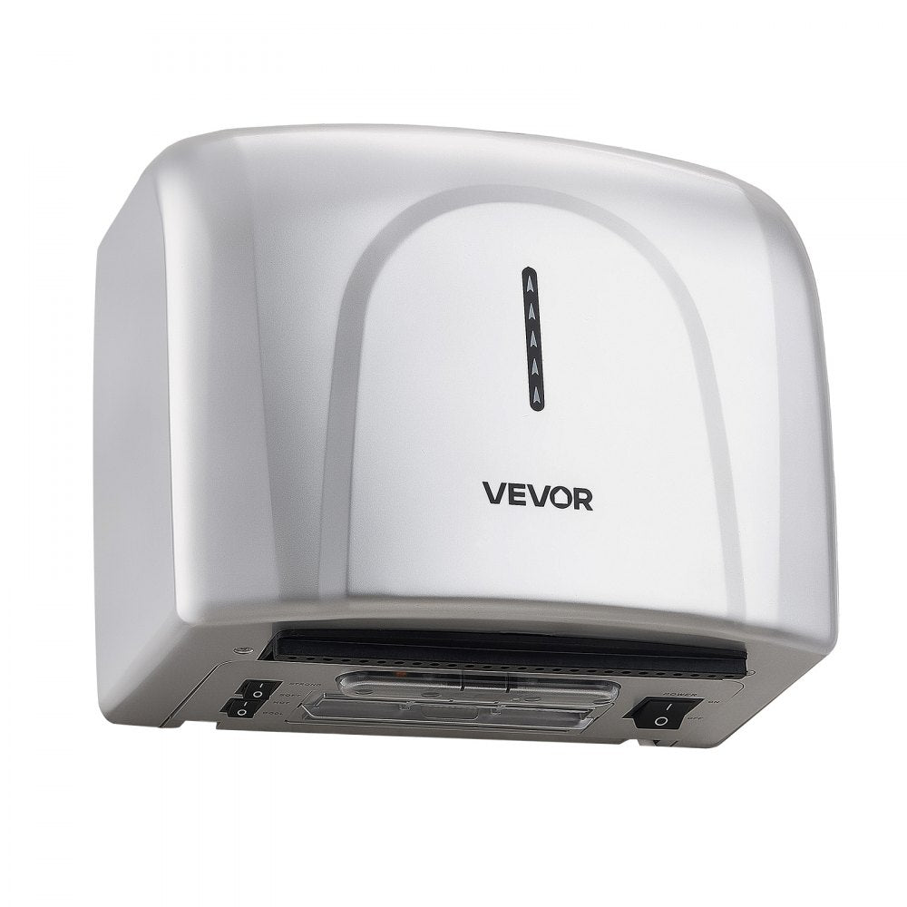 VEVOR Hand Dryer, 1300W Bathroom Air Hand Dryer, Automatic High Speed with HEPA Filter, Fast Drying, Premium ABS Construction, AC110-120V Commercial Wall Mounted for Home Bathroom, Guest Room,Homestay