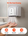 VEVOR Hand Dryer, 1300W Bathroom Air Hand Dryer, Automatic High Speed with HEPA Filter, Fast Drying, Premium ABS Construction, AC110-120V Commercial Wall Mounted for Home Bathroom, Guest Room,Homestay
