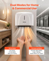 VEVOR Hand Dryer, 1300W Bathroom Air Hand Dryer, Automatic High Speed with HEPA Filter, Fast Drying, Premium ABS Construction, AC110-120V Commercial Wall Mounted for Home Bathroom, Guest Room,Homestay