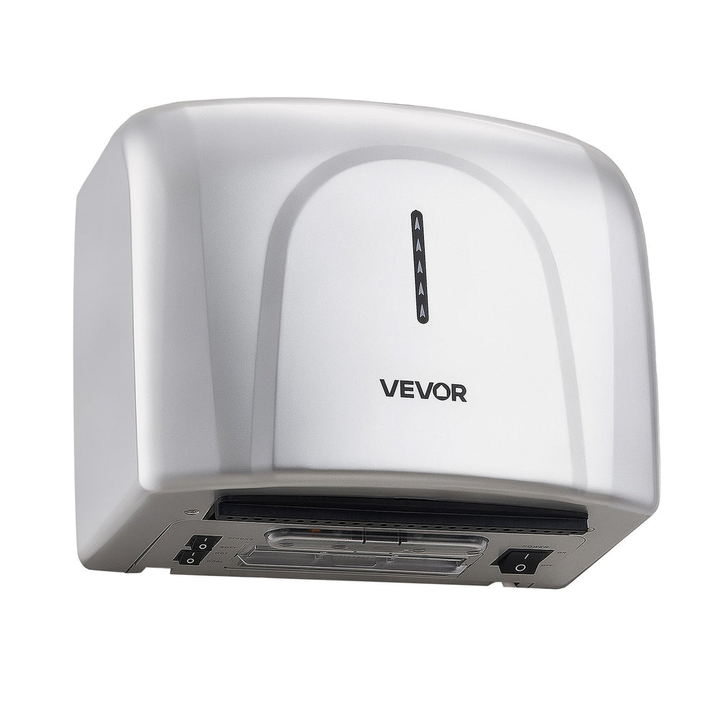 VEVOR Hand Dryer, 1300W Bathroom Air Hand Dryer, Automatic High Speed with HEPA Filter, Fast Drying, Premium ABS Construction, AC110-120V Commercial Wall Mounted for Home Bathroom, Guest Room,Homestay