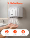 VEVOR Hand Dryer, 2 Pack 1300W Bathroom Air Hand Dryer, Automatic High Speed with HEPA Filter, Fast Drying, ABS Construction, AC110-120V Commercial Wall Mounted for Home Bathroom, Guest Room,Homestay