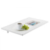 VEVOR Wall Mounted Folding Table, 35.4 x 19.7 inches Wall Mount Table, Floating Desk with Iron Bracket, Fold Down Desk for Small Spaces, Home Office, Dining, Laundry Room, Kitchen, Bar, White