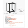 VEVOR 12U Wall Mount Server Rack, 150 lbs Max Load Capacity, Open Frame Network Rack with 180 Degrees Gate Swing, Carbon Steel, for 19-Inch IT Network Equipment & AV Devices Computer Server, Black
