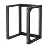VEVOR 12U Wall Mount Server Rack, 150 lbs Max Load Capacity, Open Frame Network Rack with 180 Degrees Gate Swing, Carbon Steel, for 19-Inch IT Network Equipment & AV Devices Computer Server, Black