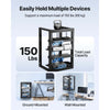 VEVOR 15U Wall Mount Server Rack, 150 lbs Max Load Capacity, Open Frame Network Rack with 180 Degrees Gate Swing, Carbon Steel, for 19-Inch IT Network Equipment & AV Devices Computer Server, Black