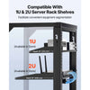 VEVOR 15U Wall Mount Server Rack, 150 lbs Max Load Capacity, Open Frame Network Rack with 180 Degrees Gate Swing, Carbon Steel, for 19-Inch IT Network Equipment & AV Devices Computer Server, Black