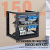 VEVOR 9U Wall Mount Rack, 150 lbs/68.04 kg Max Load Capacity, Open Frame Server Network Rack with Cage Nuts Screws, Carbon Steel 20.9 x 17.7 x 20.5" for 19"/482.6 mm AV & Server IT Equipment, Black