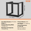 VEVOR 9U Wall Mount Rack, 150 lbs/68.04 kg Max Load Capacity, Open Frame Server Network Rack with Cage Nuts Screws, Carbon Steel 20.9 x 17.7 x 20.5" for 19"/482.6 mm AV & Server IT Equipment, Black