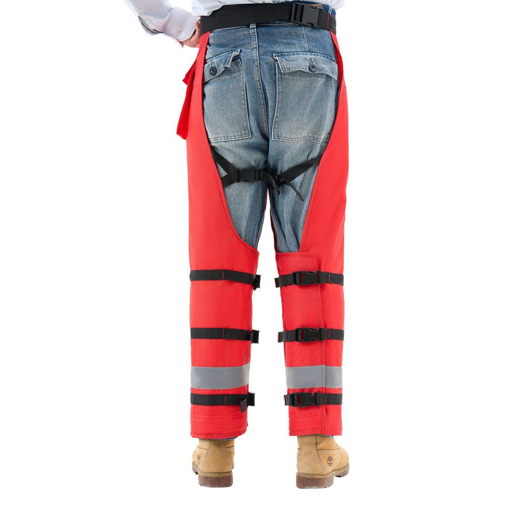 VEVOR Chainsaw Chaps Wrap, Class D, 8 Layers Wrap Style Chainsaw Pants with Adjustable Belt & Gear Pocket, Chain Saw Chaps for Men/Women, Chainsaw Safety Equipment for Loggers Forest Workers, Large