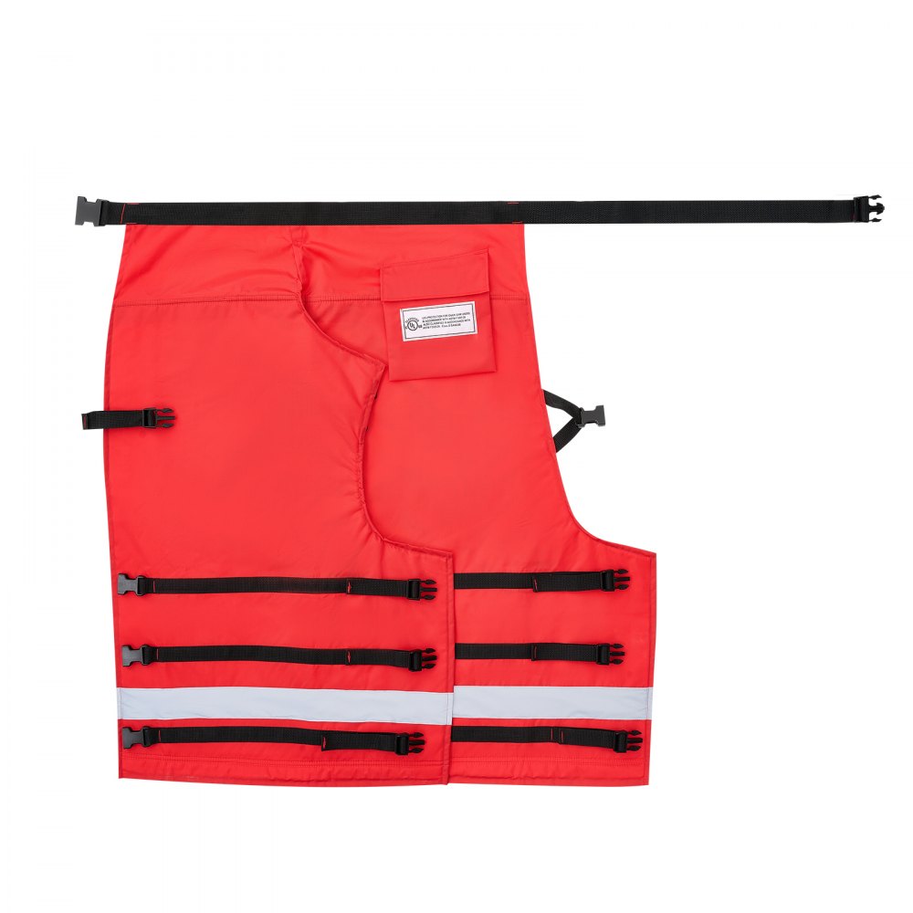 VEVOR Chainsaw Chaps Wrap, Class D, 8 Layers Wrap Style Chainsaw Pants with Adjustable Belt & Gear Pocket, Chain Saw Chaps for Men/Women, Chainsaw Safety Equipment for Loggers Forest Workers, Large