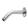 VEVOR Shower Arm with Flange, 6 Inches, Wall Mounted Stainless Steel Shower Head Arm Extender, Chrome Finish, PTFE Tape, G1/2 Universal Thread Connector Compatible, for Fixed & Handheld Showerhead