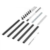VEVOR Wall Mounted Stair Handrail, 15ft Black Aluminum Staircase Handrail Indoor, 250lbs Load Capacity, Industrial Railing Hand Rail for Steps, Square Tube for Loft Porch Deck, 6 Sections