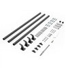 VEVOR Wall Mounted Stair Handrail, 12ft Pipe Staircase Handrail, Black Galvanized Aluminum, 1.26 inch Pipe Diameter, Indoor&Outdoor Staircase Railing,Industrial Hand Rail for Steps,Security Baluster