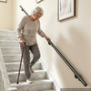 VEVOR Wall-Mounted Stair Handrail, 12 ft 250 lbs Load Black Metal Railing, for Indoor Steps, Loft, Porch & Hallways, Heavy-Duty Industrial Aluminum Alloy Hand Rail, Round Tube, with Mounting Hardware