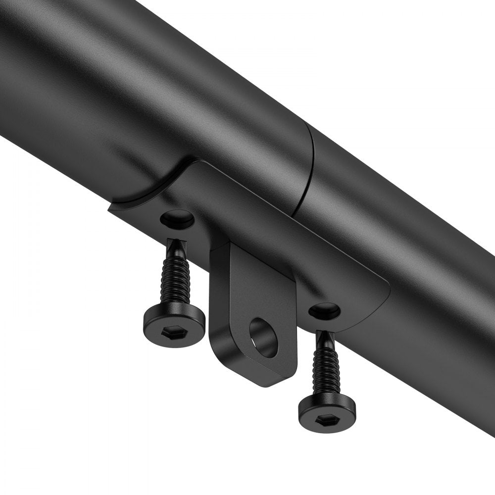 VEVOR Wall Mounted Stair Handrail, 4ft Pipe Staircase Handrail, Black Galvanized Aluminum, 1.26 inch Pipe Diameter, Indoor&Outdoor Staircase Railing,Industrial Hand Rail for Steps,Security Baluster