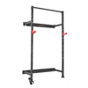 VEVOR Folding Power Cage, Wall-Mounted Power Rack Squat Rack, Multifunctional Strength Training Workout Equipment with Landmine Holder, Adjustable J-Hooks & Pull-Up Bar for Home Gym, 1000LBS Capacity