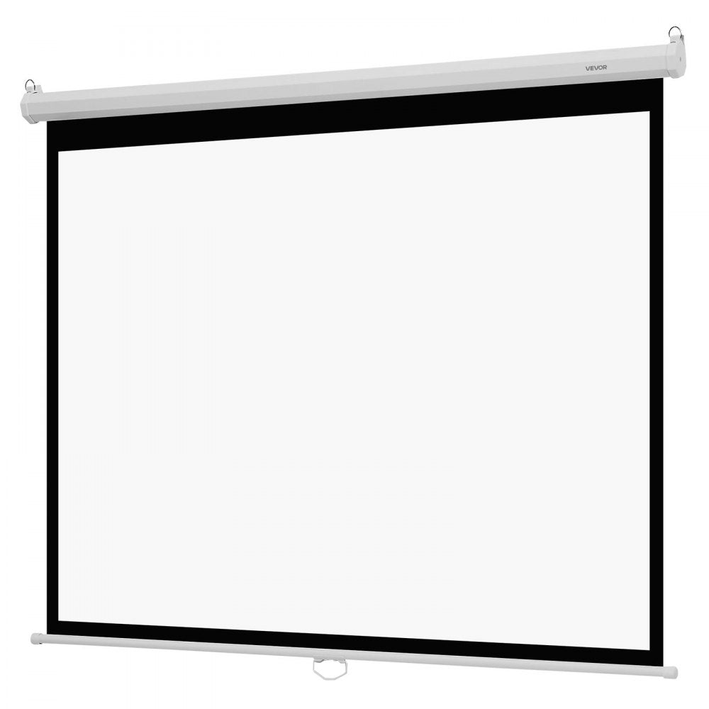 VEVOR Manual Projector Screen, 72 inch 4:3 4K 1080 HD Retractable Pull Down Projector Screen, Wall Mounted Movie Projection with Pull Rope, Portable Display Projectoin for Family Home Office Theater