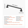 VEVOR Wall-Mounted Stair Handrail, 2 ft 440 lbs Load Black Metal Railing, for Indoor Steps, Loft, Porch & Hallways, Heavy-Duty Industrial Carbon Steel Hand Rail, Round Tube, with Mounting Hardware
