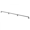 VEVOR Wall-Mounted Stair Handrail, 11 ft 440 lbs Load Black Metal Railing, for Indoor Steps, Loft, Porch & Hallways, Heavy-Duty Industrial Carbon Steel Hand Rail, Round Tube, with Mounting Hardware