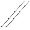 VEVOR Wall-Mounted Stair Handrail, 13 ft 440 lbs Black Metal Railing 2 PCS, for Indoor Steps, Loft, Porch & Hallways, Heavy-Duty Industrial Carbon Steel Hand Rail, Round Tube, with Mounting Hardware