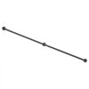 VEVOR Wall-Mounted Stair Handrail, 7 ft 440 lbs Load Black Metal Railing, for Indoor Steps, Loft, Porch & Hallways, Heavy-Duty Industrial Carbon Steel Hand Rail, Round Tube, with Mounting Hardware
