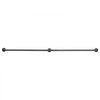 VEVOR Wall-Mounted Stair Handrail, 7 ft 440 lbs Load Black Metal Railing, for Indoor Steps, Loft, Porch & Hallways, Heavy-Duty Industrial Carbon Steel Hand Rail, Round Tube, with Mounting Hardware