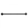 VEVOR Wall-Mounted Stair Handrail, 3 ft 440 lbs Load Black Metal Railing, for Indoor Steps, Loft, Porch & Hallways, Heavy-Duty Industrial Carbon Steel Hand Rail, Round Tube, with Mounting Hardware