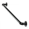 VEVOR Wall-Mounted Stair Handrail, 3 ft 440 lbs Load Black Metal Railing, for Indoor Steps, Loft, Porch & Hallways, Heavy-Duty Industrial Carbon Steel Hand Rail, Round Tube, with Mounting Hardware