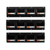 VEVOR Wall Mounted Storage Bins, 12 Plastic Bins & 3 Metal Rails, Plastic Hanging Stackable Storage Bin for Screws, Nuts, Bolts, Nails, Hardware Tool Organizer for Workshop, Craft Room, Garage, Black