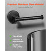 VEVOR Toilet Paper Holder, Fits Mega Rolls Size, Premium Stainless Steel Rustproof Material, Wall Mounted with Screws, Toilet Roll Tissue Holder for Bathroom, Washroom, Kitchen, Matte Black