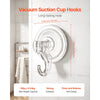 VEVOR Suction Cup Hooks 6 Pack, 2.76 x 3.54 x 1.57 inch, 10 LBS Max Load Clear Shower Suction Cups, Strong and Reusable Heavy Duty Wall Holder, for Loofah, Towel, Glass, Window, Kitchen, Bathroom